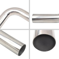 BIGREAT OD 2.25&rdquo; Inch (57MM) 90 Degree Bend OD：2.25&rdquo;-90 Degree-2PC, Silver