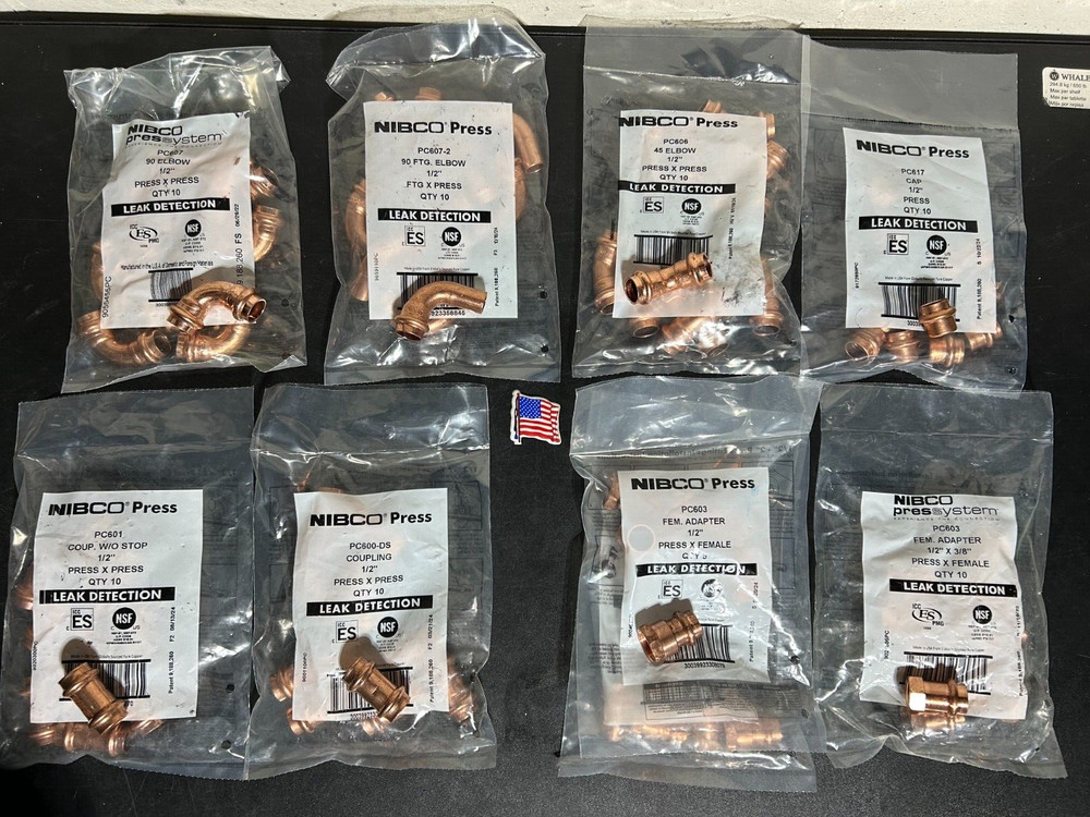 80 &ndash; NIBCO VIEGA PROPRESS COPPER FITTINGS 1/2&Prime; PRO PRESS MADE IN USA