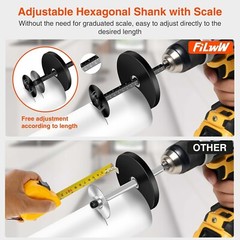 Inside Pipe Cutter for PVC Pipe, Cutter Tool Set with Scale &ndash; Adjustable Depth G