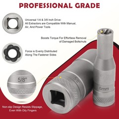 33mm Deep Reach Bolt Extractor Kit, with 3/8, 1/4 Inch Adapter, Ez Out Deep B&hellip;