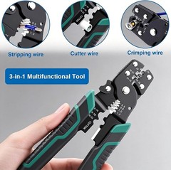 Multifunctional Wire Crimper, Stripper, and Cutter for Insulated/Bare Connectors