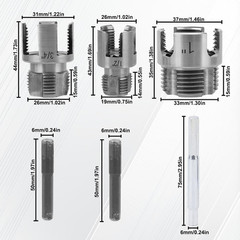 3 Pcs Pipe Threading Tool, Dual-Function Integrated Internal & External Thread C