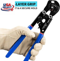 PEX Crimping Tool Kit 2 in 1 Ratchet with Cutter & Clamps