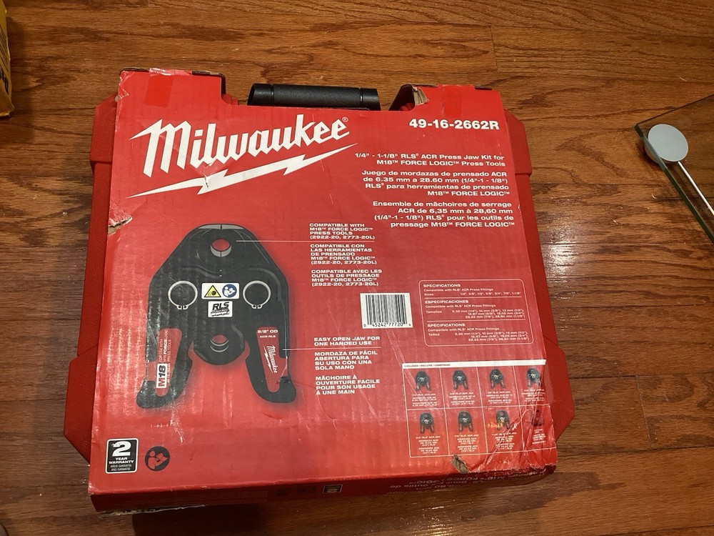 Milwaukee 49-16-2662R 1/4&rdquo;-1-1/8&Prime; RLS Press Jaw Kit for M18 Press Tools