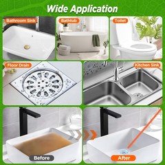 Forlivese 4 Pack 25 Inch Drain Snake,Drain Clog Remover,Sink 4 Pack, Orange