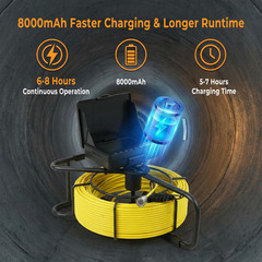 Sewer Camera 100ft/30m Borescopes Plumbing 4.3&Prime; HD Color Screen