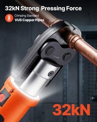 VEVOR ProPress Tool Kit 18V Electric Crimping Tool for 1/2&Prime; &ndash; 2&Prime; Copper Pipes