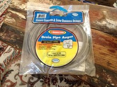 Cobra Drain Pipe Auger 1/4&Prime; Diameter 15&prime; Long NEW