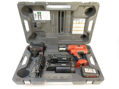 RIDGID RP 210 Compact Press Tool Kit w/ 1/2&Prime;, 7/8&Prime;, 1-5/8&Prime; PPC Jaws, Batteries+