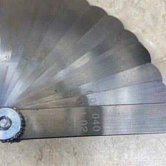 Proto #000AA 1/2&Prime; x 3&Prime; 25 Blade Master Feeler Gauge Set with Steel Holder
