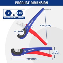 PEX Hose Cutter &ndash; 1/8&Prime; to 1-5/8&Prime; Cutting Capacity, 30&deg; & 45&deg; Angles, Tubing Cutt