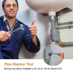 3PCS PVC Pipe Reamer Set for Professional Plumber, Fitting Saver in Size&hellip;