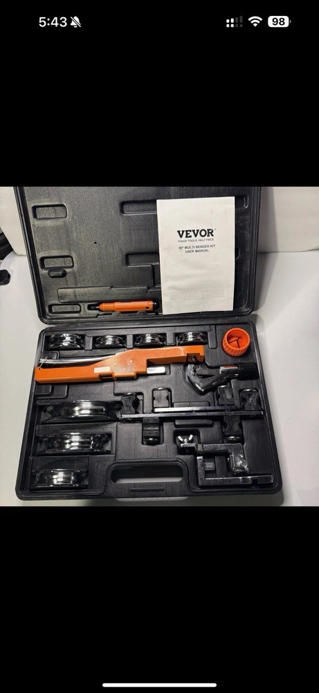 VEVOR Pipe Tube Bender, 1/4&Prime;-7/8&Prime; O.D. Ratcheting Tubing Bender, 90&deg; Forward/Rev