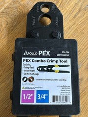 Apollo 69PTKH0014C 1/2 in. and 3/4 in. PEX-B Copper Combo Crimp Tool Lightweight