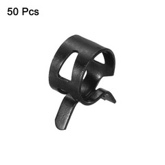 50 Pcs Fuel Line Clamps Spring Band Hose Clamps 14mm , Black