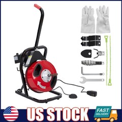 Drain Cleaner Machine, 50FT x 1/2 Inch Portable Electric Drain Auger w/4 Cutters