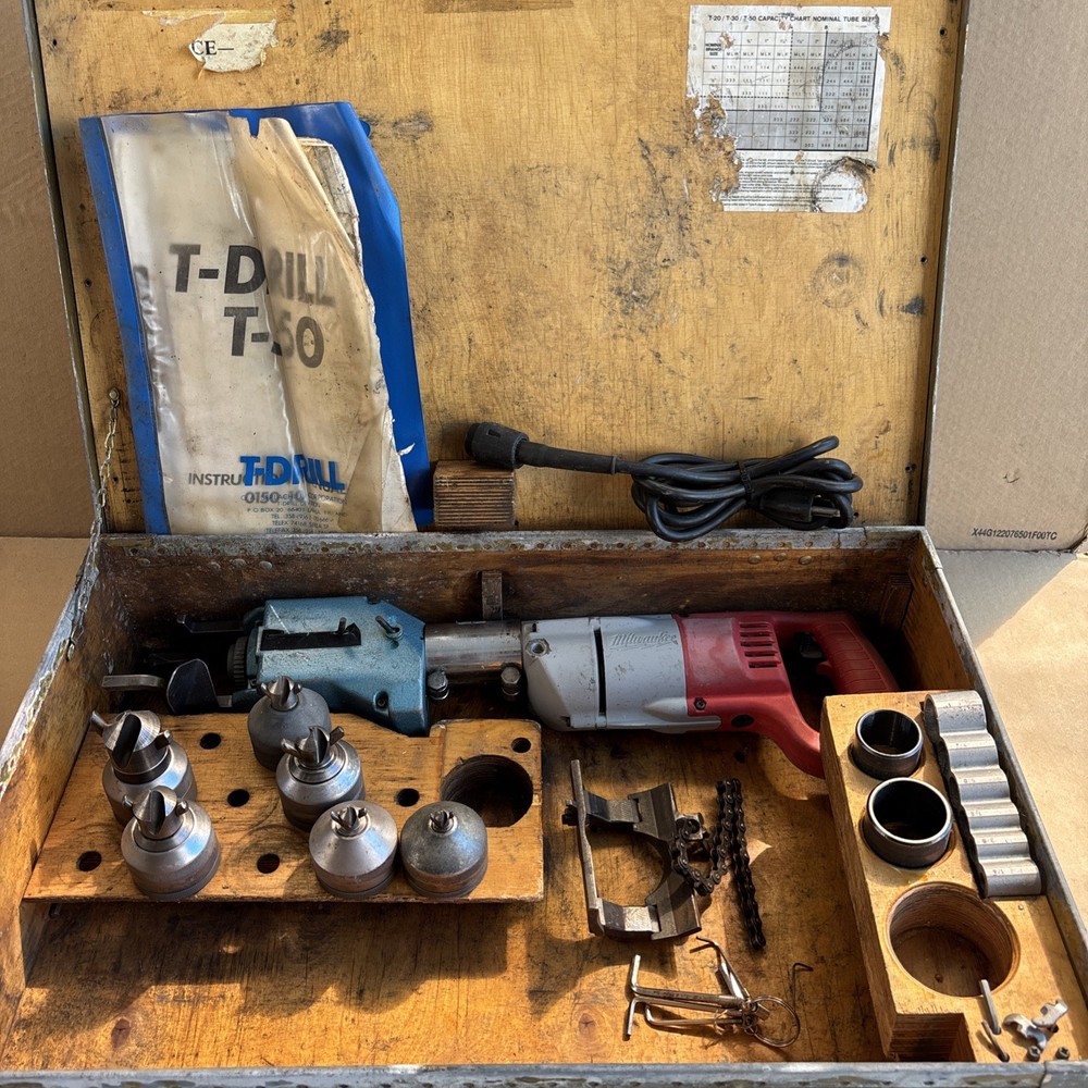 T-Drill Model T-50 Copper Pipe Tee Forming Machine Drill Tool