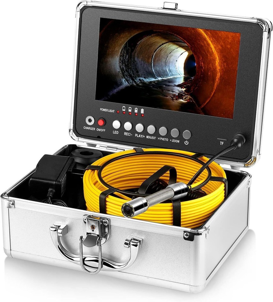 ESANHAO Sewer Camera 9&rdquo; Screen Endoscope Video Pipe Inspection Camera 25m