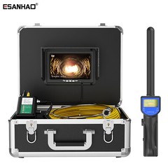 50M Sewer Pipe Inpection Camera with 512hz Locator Self-leveling Pipe Endoscope