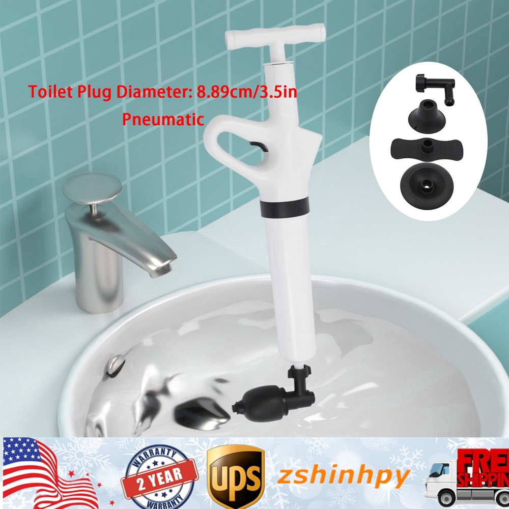 High Pressure Toilet Air Plunger Kit Air Toilet Unclogger Air Drain Blaster Kit