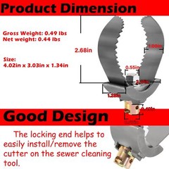for Sewer Auger Drain Cleaner 3&Prime; Ridgid Style 52822 T-232 H-D &ldquo;C&rdquo; Double Cutter