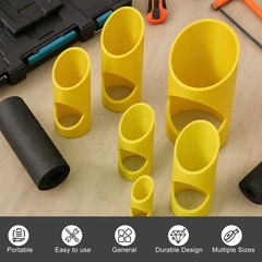 6x Pipe Insulation Cutting Guide Set ABS Foam Pipe Cutter Tool for HVAC Plumbing