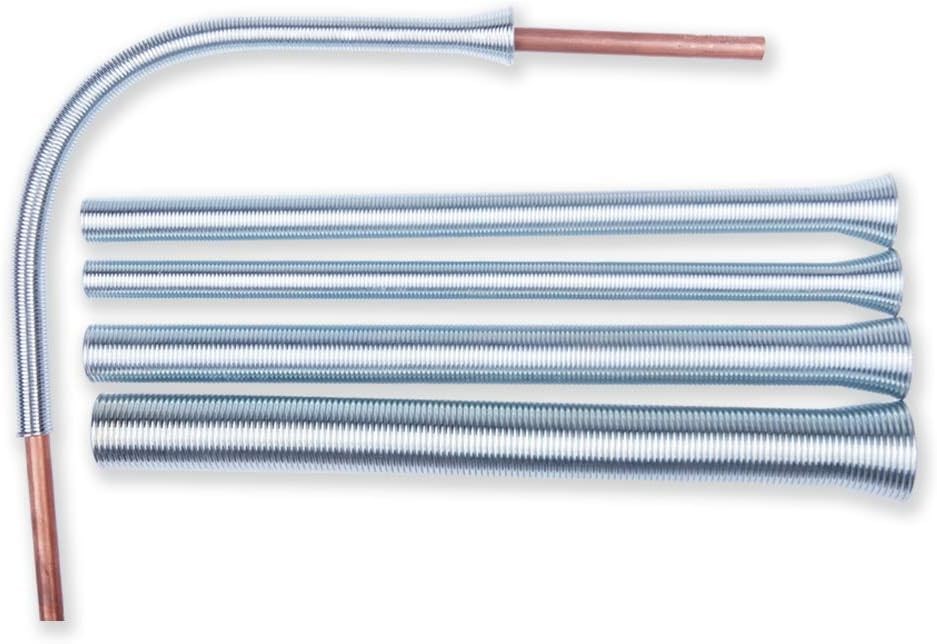 Spring Tubing Bender Kit 5-in-1 Pipe O.D. 1/4 5/16 3/8 1/2 Spring Coil Bender