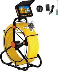 HD 200FT Plumbing Inspection Camera &ndash; 4.3&rdquo; Screen, Waterproof & Adjustable