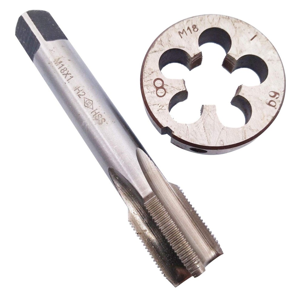 HSS M18 x 1mm Tap and M18 x 1.0mm Die Metric Thread Right Hand