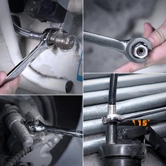 4 PCS Flare Nut Wrench Set SAE Brake Line 1/4 5/16 3/8 7/16 1/2 9/16 Inch