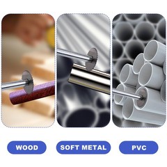 Inside Pipe Cutter for PVC Pipe（5Pcs Saw Blades）, Fit 3/8&Prime; Hex Shank Drill Bi&hellip;