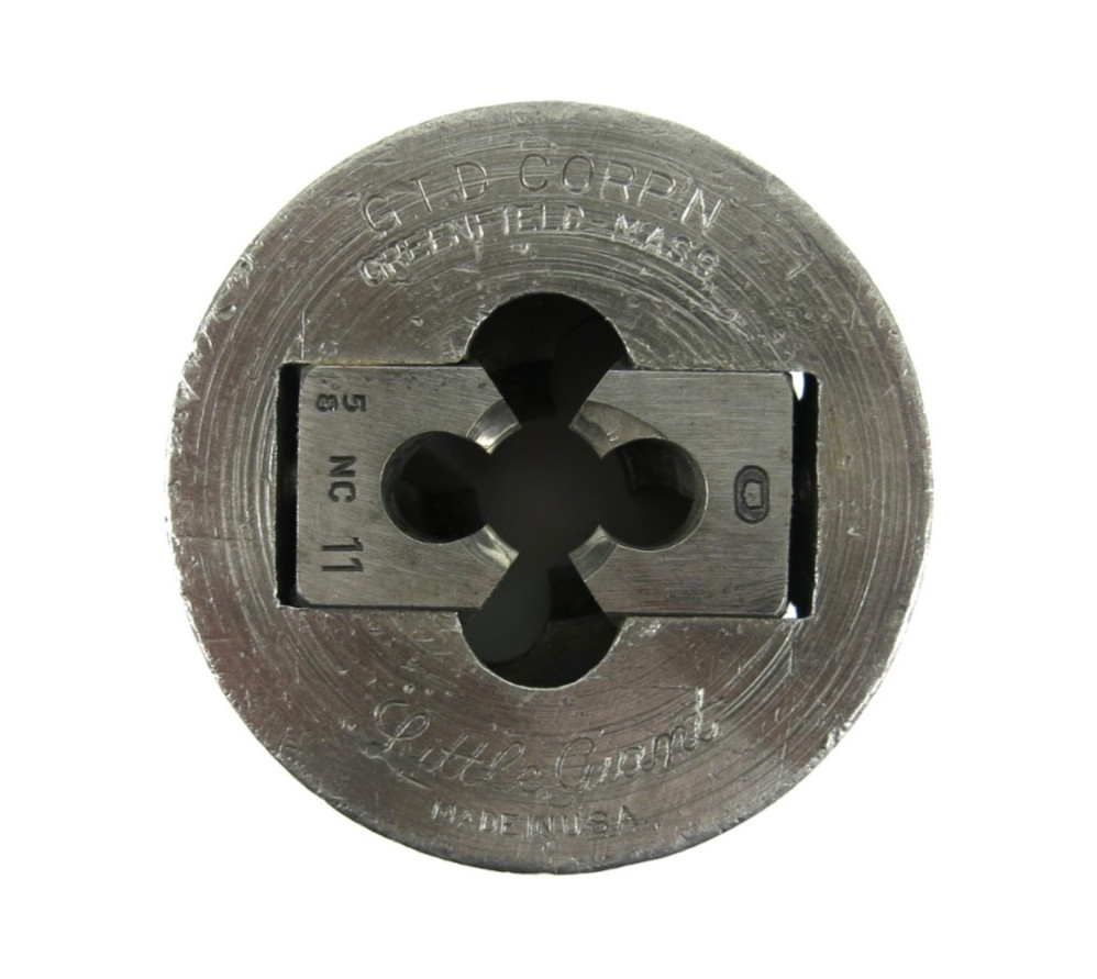 Greenfield Little Giant 5/8&Prime;-11 UNC Bolt Threader Die 2-11/16&Prime; Dia. (Inv. #4)
