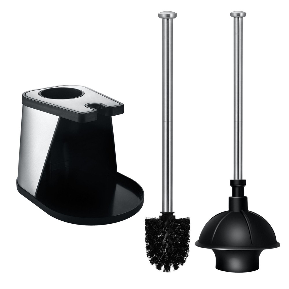 ToiletTree Products Modern Deluxe Freestanding 2 Count (Pack of 1), Black