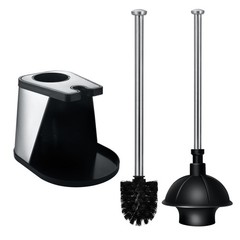 ToiletTree Products Modern Deluxe Freestanding 2 Count (Pack of 1), Black