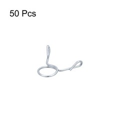 Fuel Line Hose Clips, 50pcs 6mm 65Mn Steel Tubing Spring Clamps (Silver)