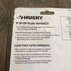 Husky Pop-Up Plug Wrench Drain Holder Tool 1003 005 297