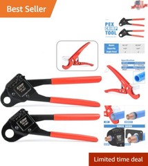 Premium PEX Crimping Tool with Go/No-Go Gauge &ndash; ASTM F1807 Standard Plumbing Kit