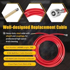 5/16 x 70ft FlexShaft Cable for RIDGID K9-204