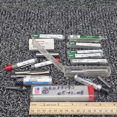 MRO Assorted Taps, Extractor, Pin, Sharpening Stone, Drills. Lot of 15