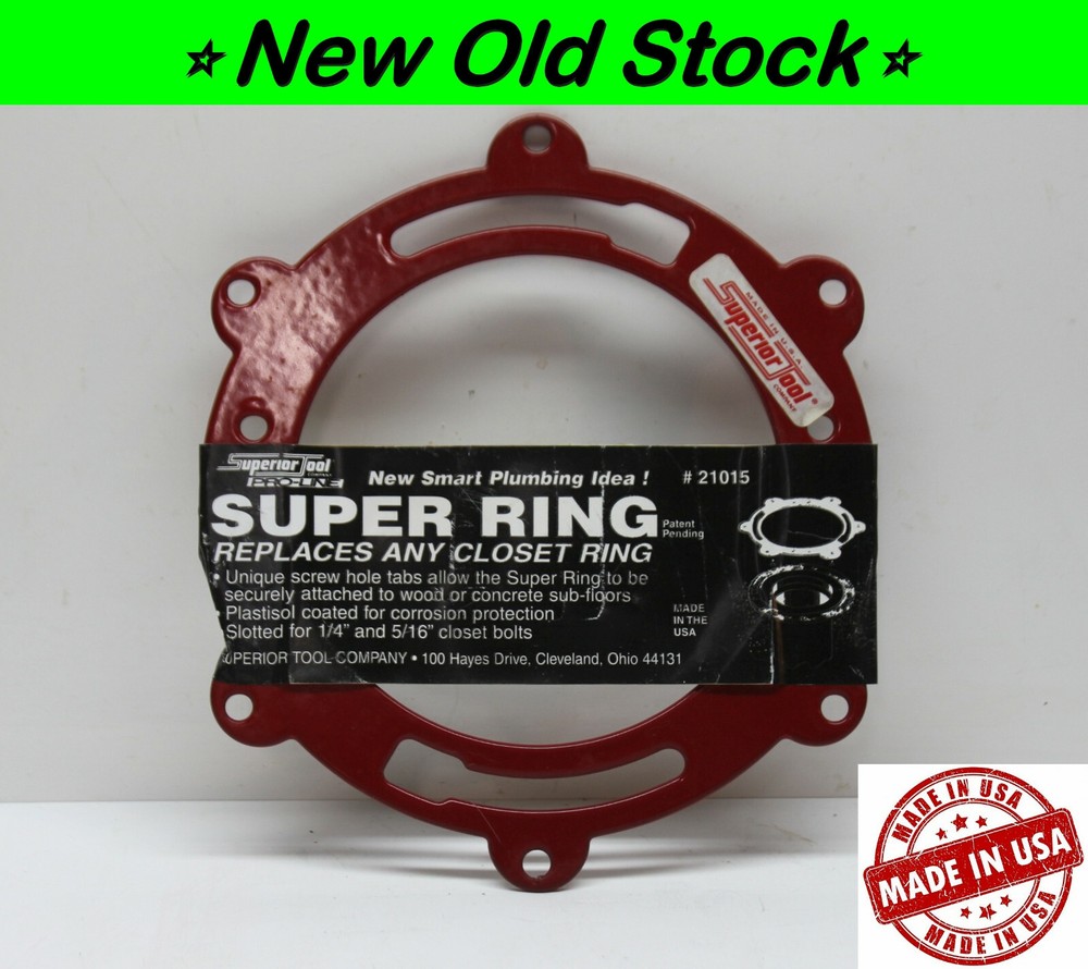 ✅ Superior Tool #21015 Super Ring Closet Ring Replacement Toilet Flange NEW USA