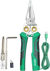 8-in-1 Electrician Pliers with Rechargeable USB-C, No More Battery Changes Neede