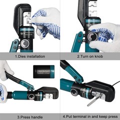 Steel DN Mate Hydraulic Crimping Tool/Hydraulic DC02, Silver With Cutter
