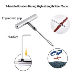 Tire Repair Kit Heavy Duty Plug Tools Set Car Truck ATV RV SUV Puncture 22pc &hellip;