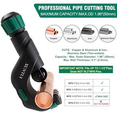 Copper Pipe Cutter Tool Set 3/16&Prime;-2&Prime; &ndash; Tube Cutter for Brass, Aluminum, Stainles
