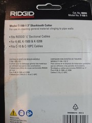 Ridgid 98055 3&Prime; inch Sharktooth Cutter T-150-1 7/8&rdquo; Cable K-60, K-1500, K-5208