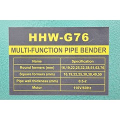 110V 1.5KW Multi-functional Rolling Square Pipe/Round Pipe Bending Machine