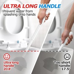 FORASTO 3 in 1 Toilet Brush and Plunger Set,Toilet Bowl 1PACK, White