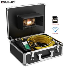 7&Prime; 50M 1000TVL Drain Sewer Camera 512hz Locator Pipe Inspection Video Camera