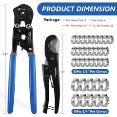 2 IN 1 Ratchet PEX Crimping Tool Kit &ndash; Cinch and Remove Dual Function Suitabl&hellip;