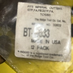 Imperial Tool TC-1050 Tube Cutter Replacment Wheel Berkley Tool Set Of 12